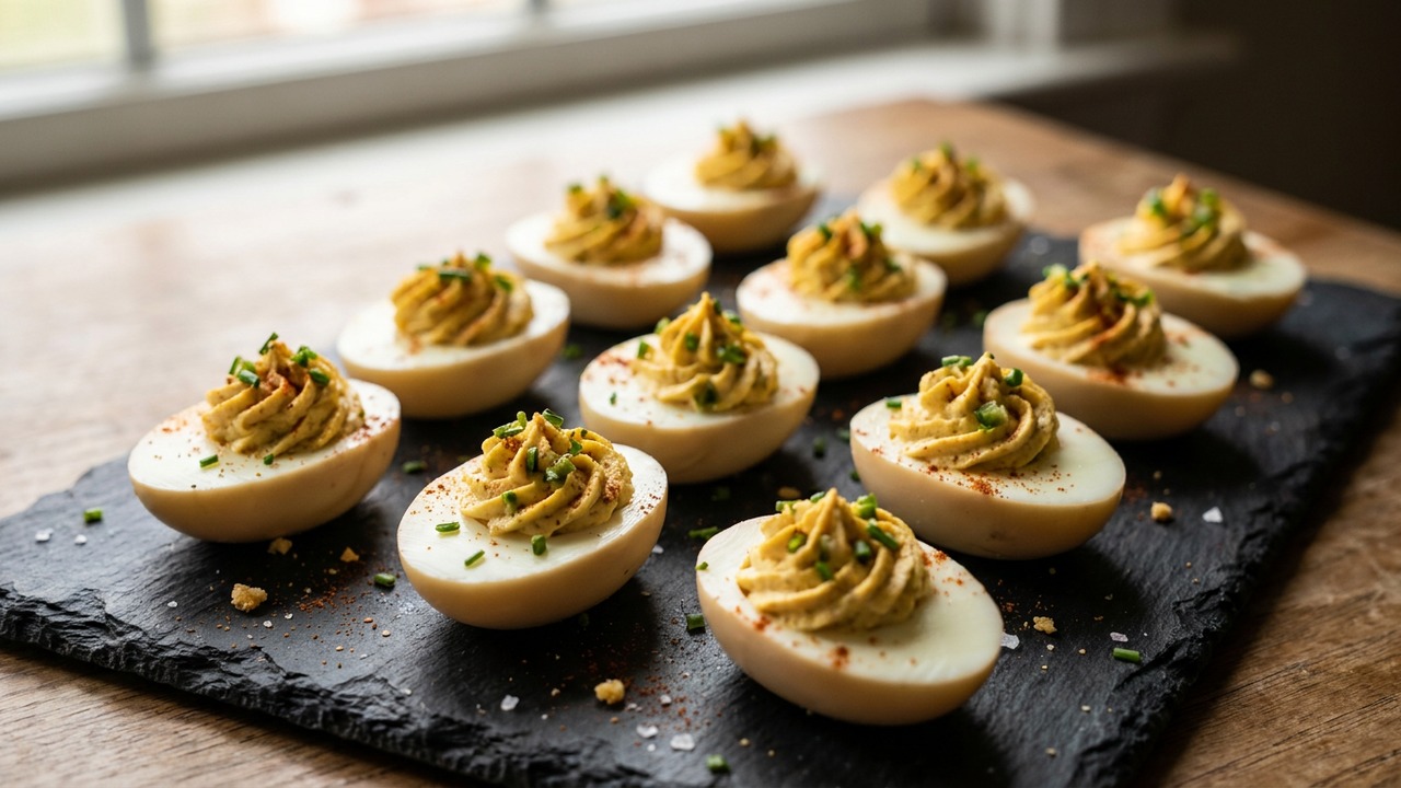 Traeger Smoked Deviled Jalapeno Eggs