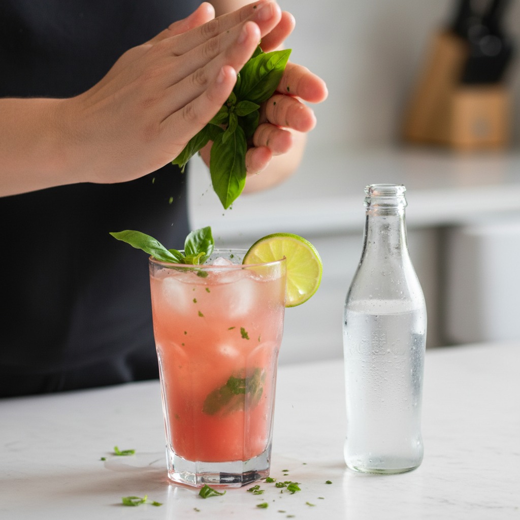 Top, garnish, and serve