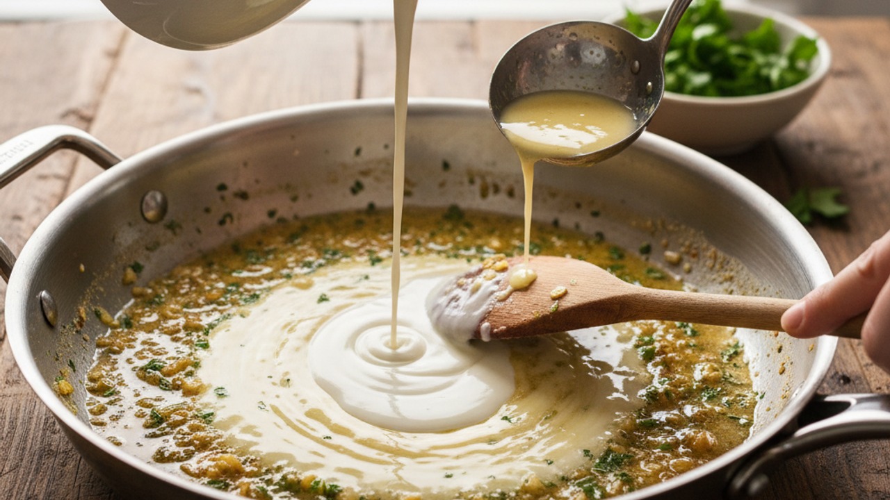 Make the creamy sauce