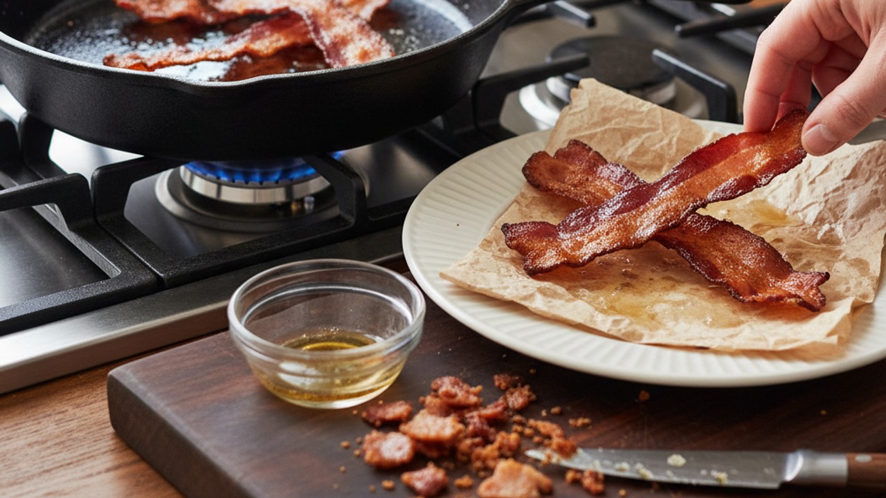 Make the bacon crumble