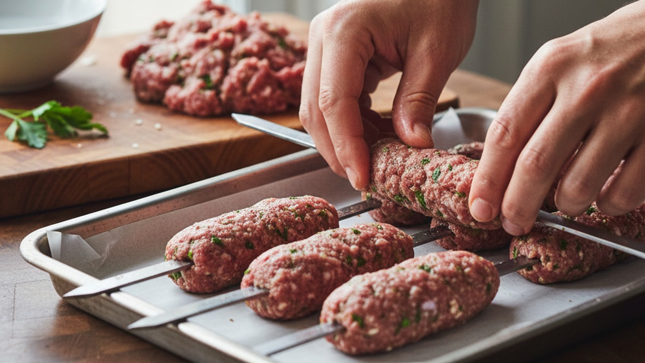 Shape onto skewers
