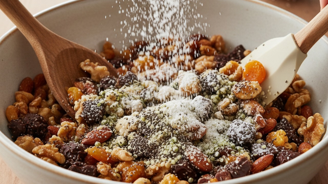 Coat with inulin and small seeds
