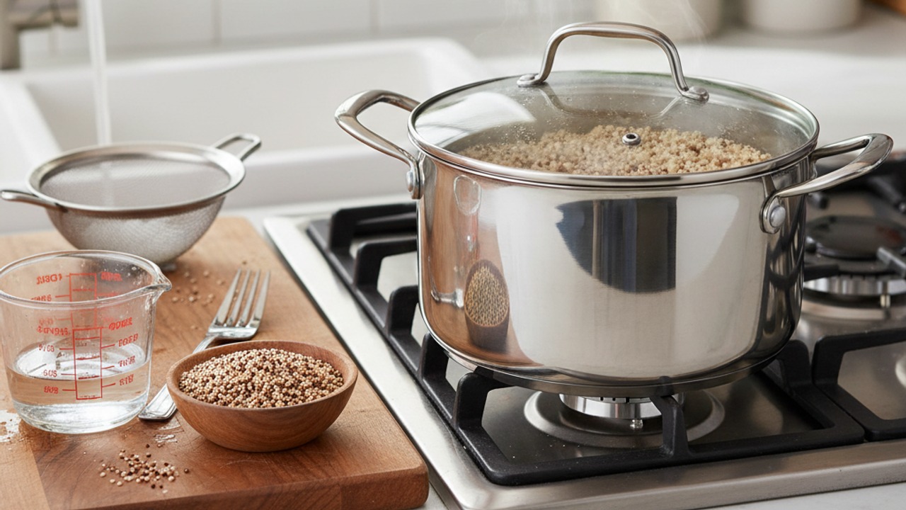 Cook the quinoa