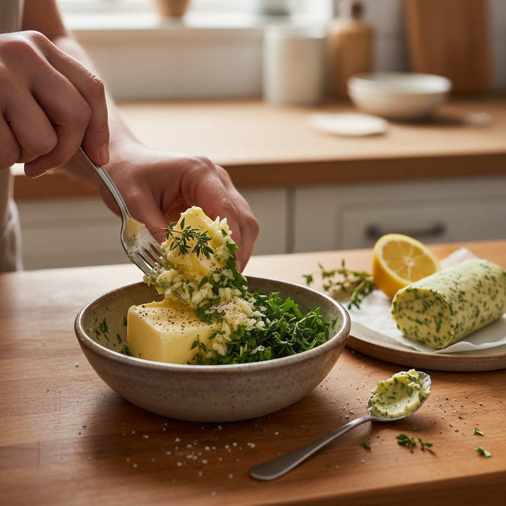 Make the garlic-herb butter