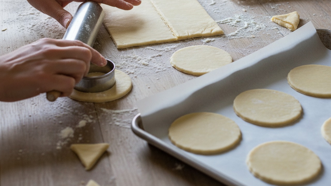 Prepare and cut the pastry