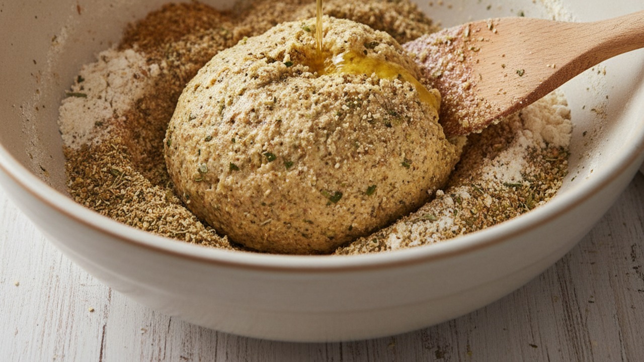 Mix wet ingredients and form a batter