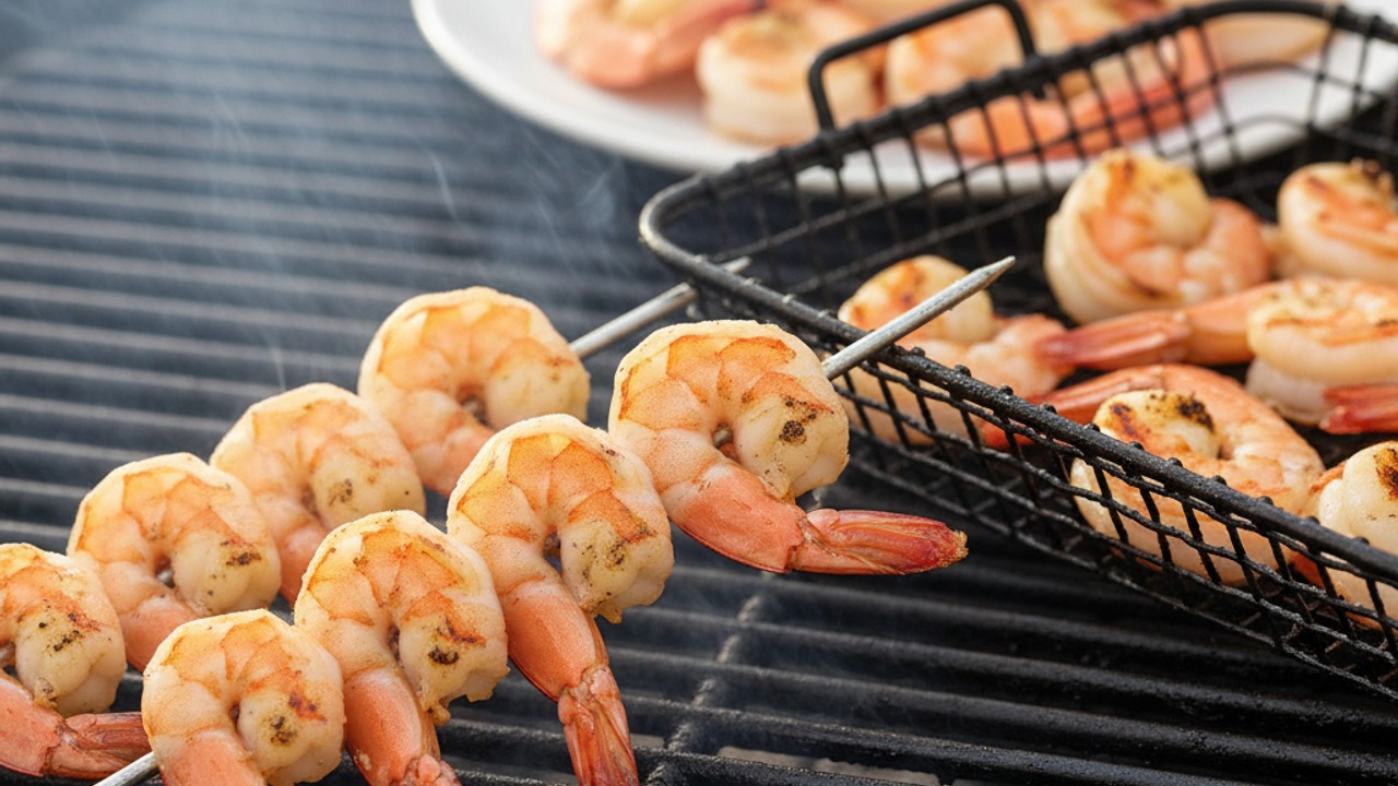 Grill the shrimp