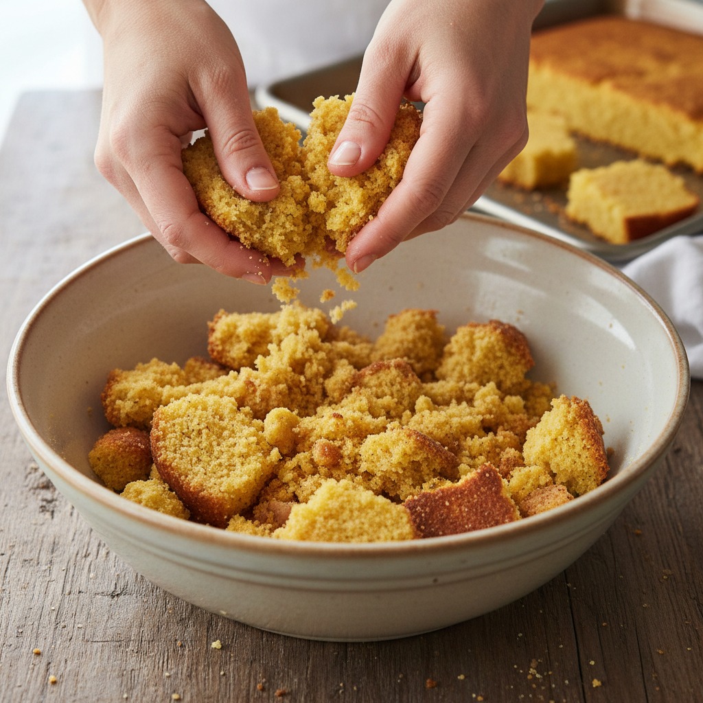 Prepare the cornbread base
