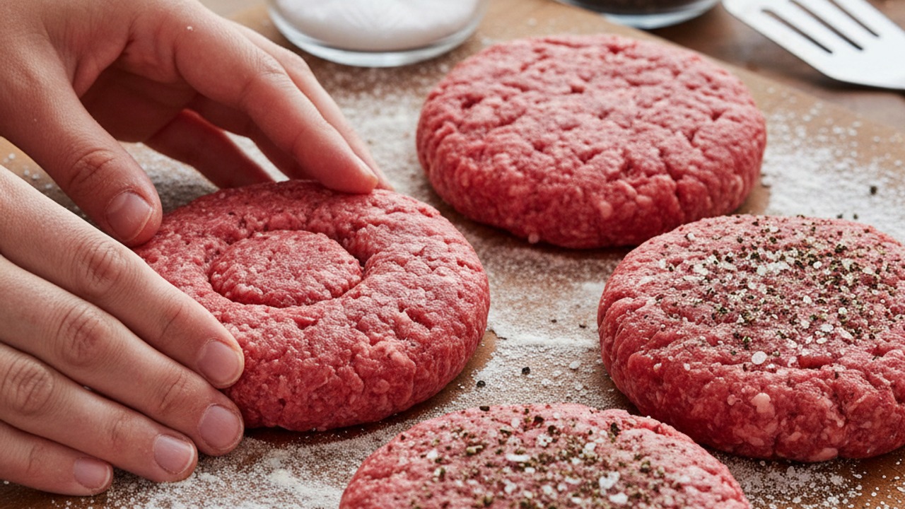 Form patties and season