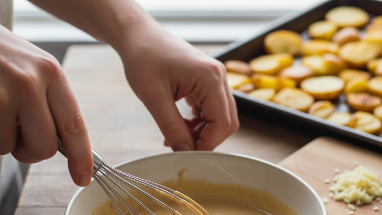Whisk the tahini-lemon dressing