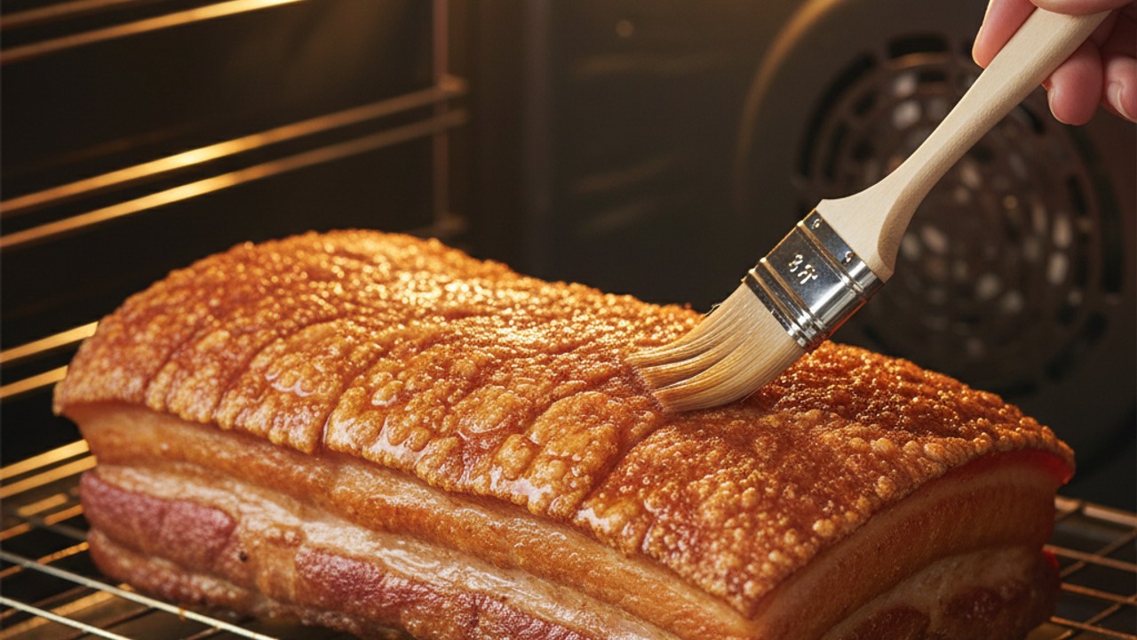 Roast low then blast high for crackle
