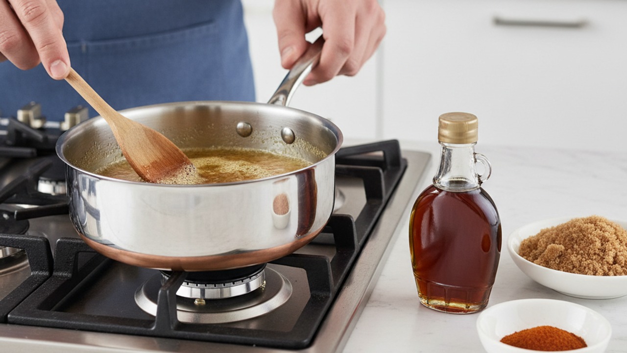 Make the maple-butter glaze