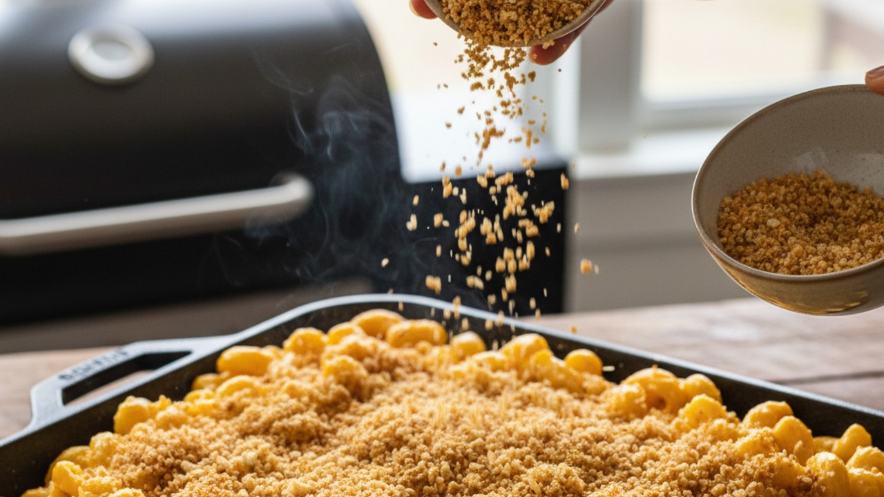 Top with buttery panko