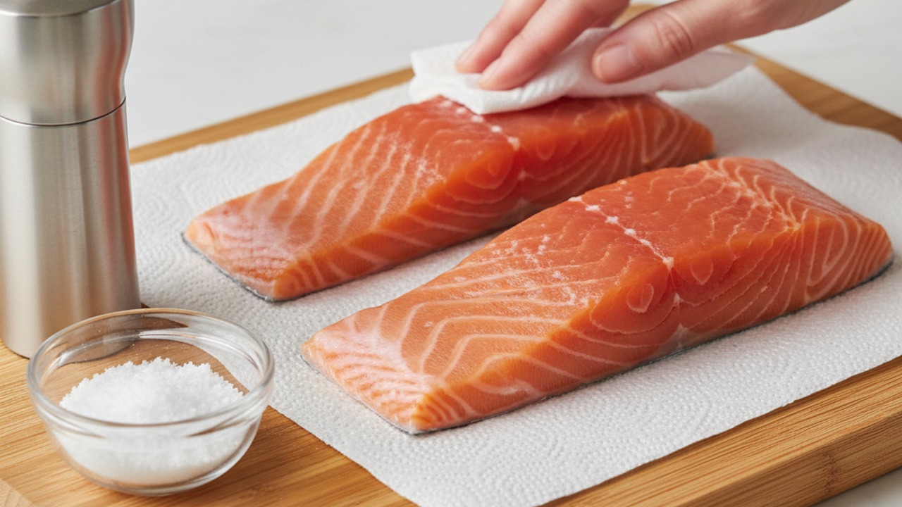 Season the salmon