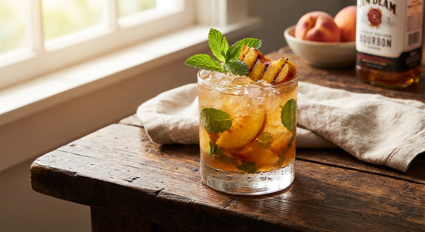Peach Bourbon Smash