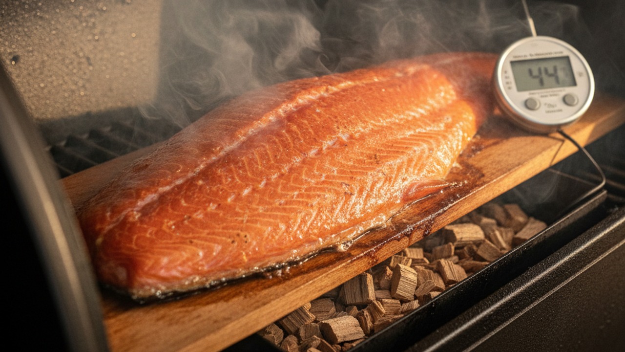 Smoke the salmon