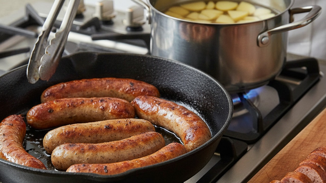 Brown the bratwurst
