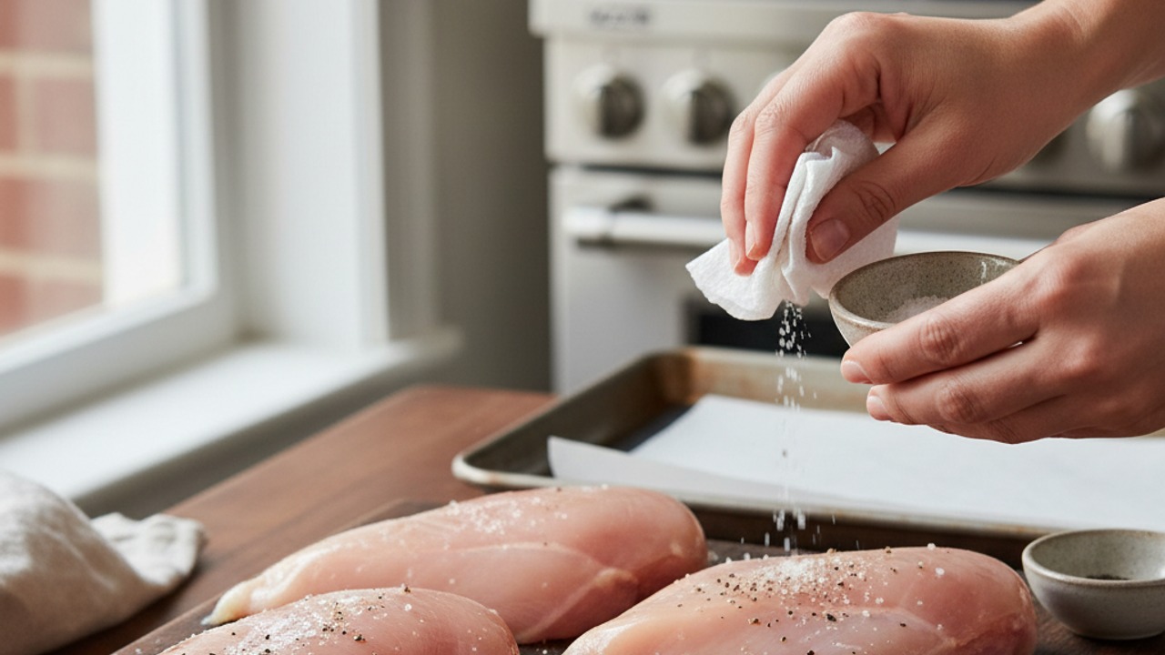 Prepare and season the chicken