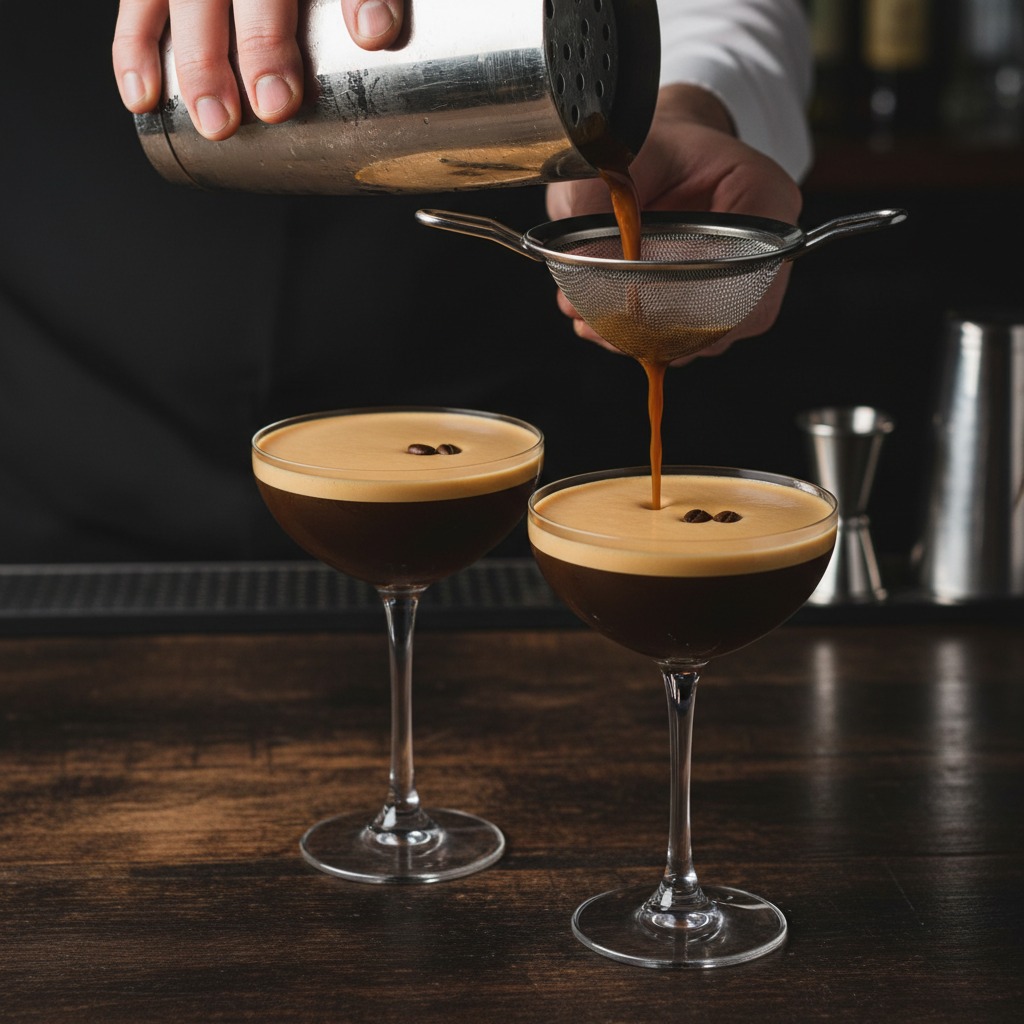 Strain and garnish