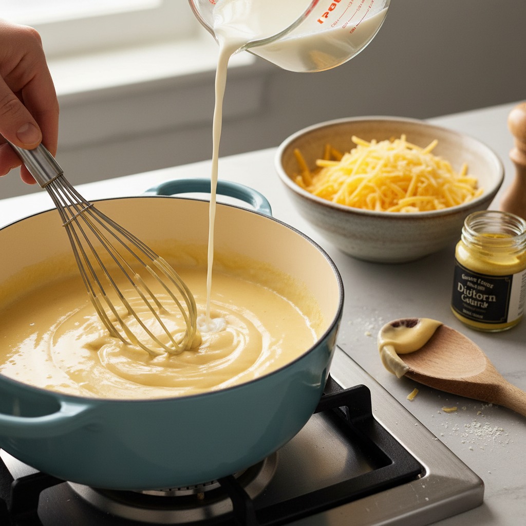Finish the cheese sauce