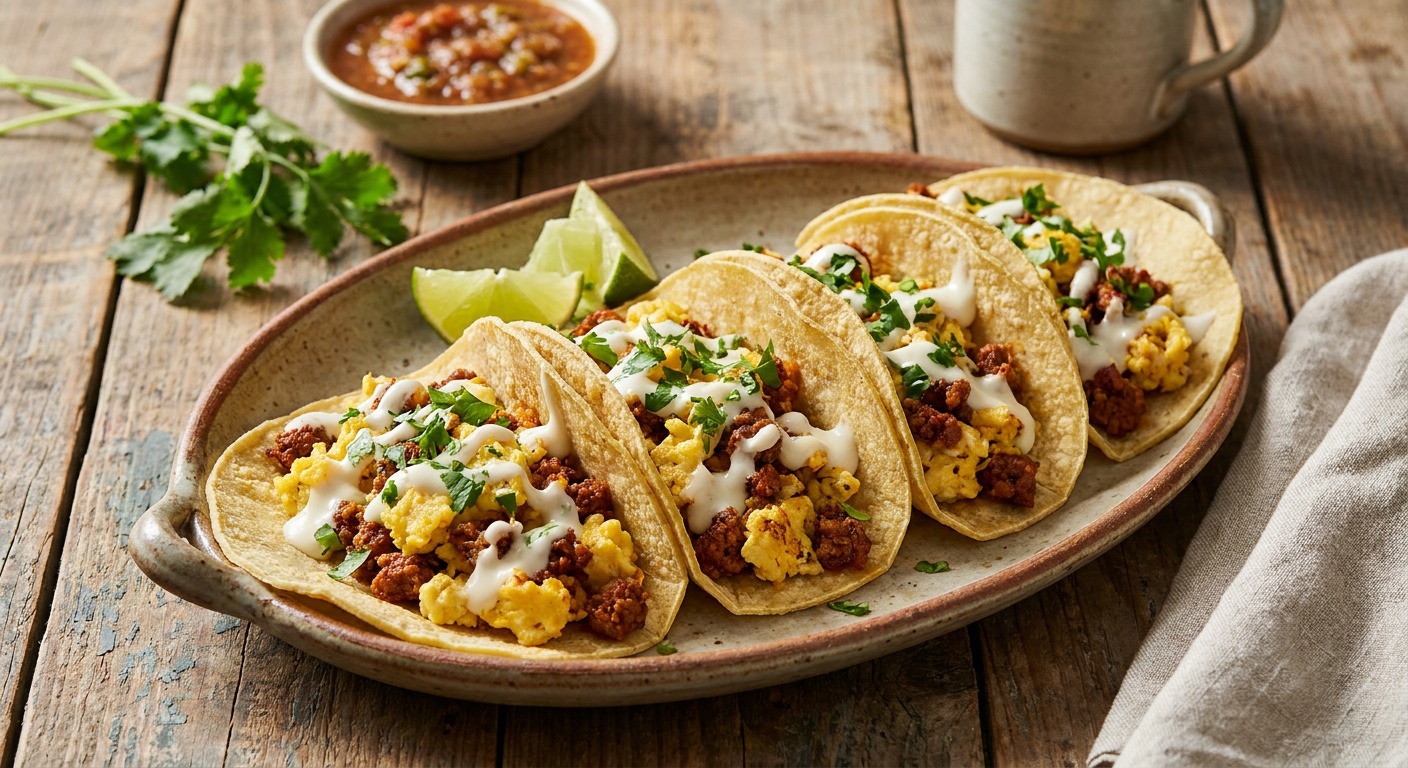 Chorizo Breakfast Tacos
