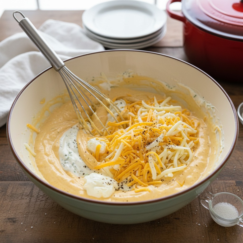 Make the creamy cheese mixture