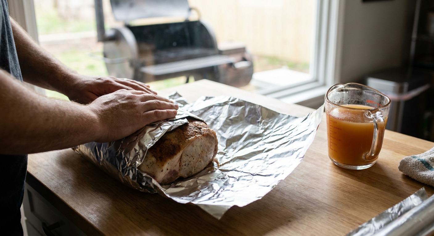 Wrap and braise until tender
