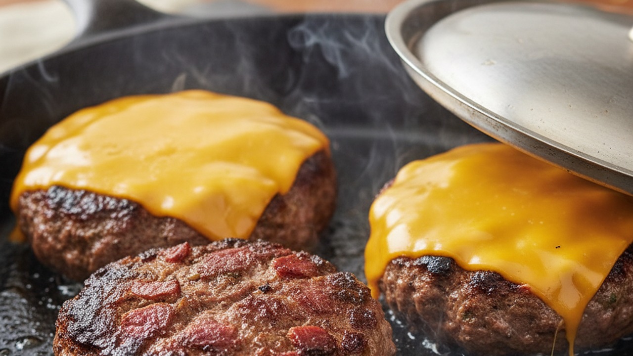 Raise heat and sear, melt cheese