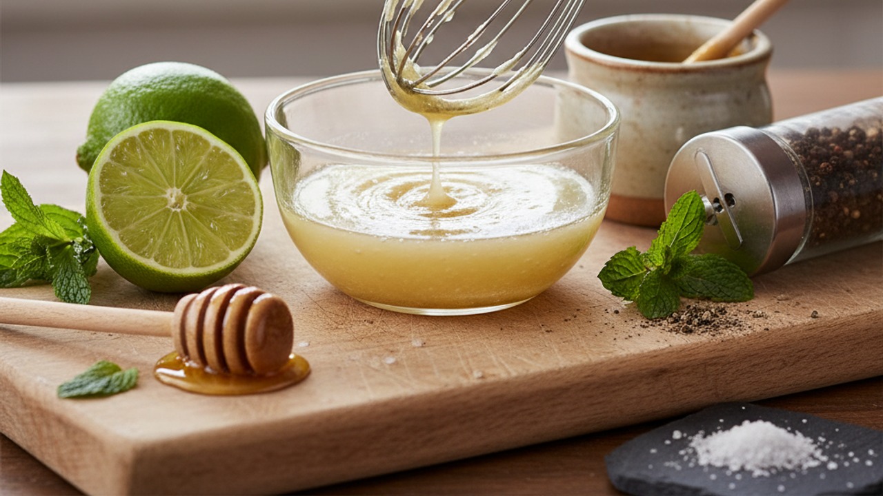 Whisk the lime-honey dressing