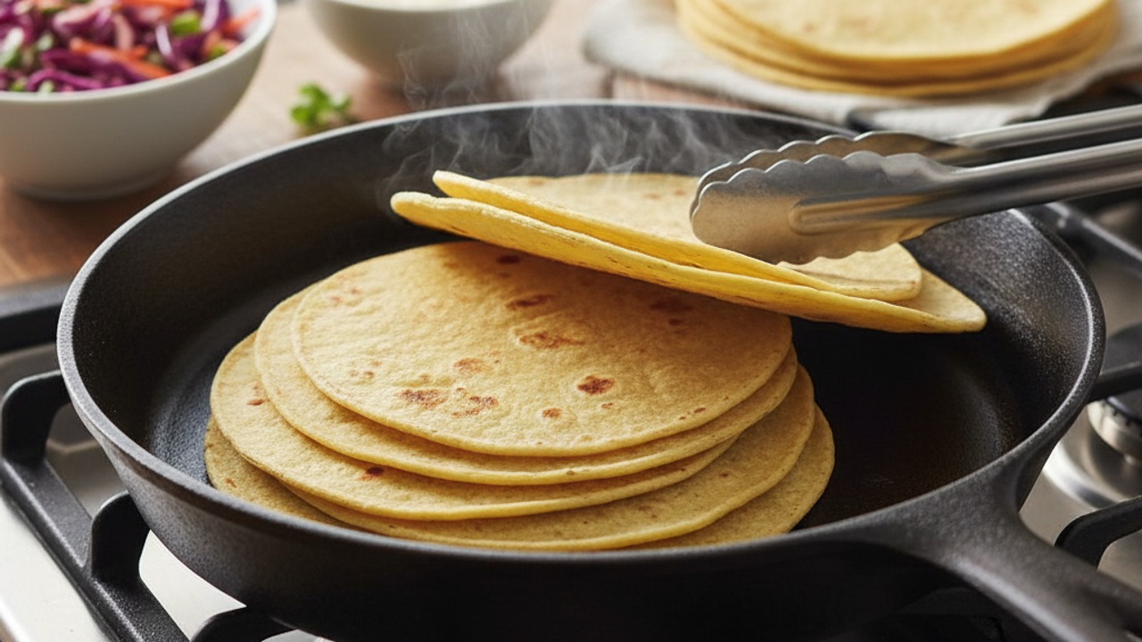 Warm the tortillas