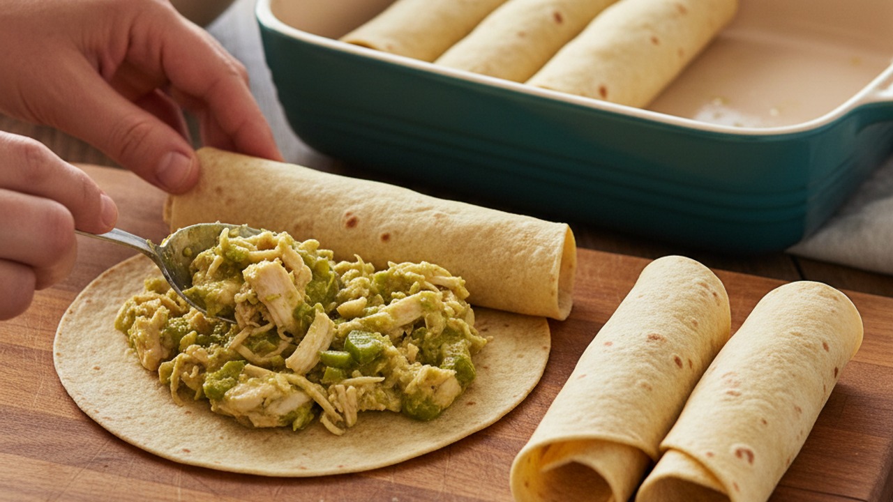 Assemble the enchiladas