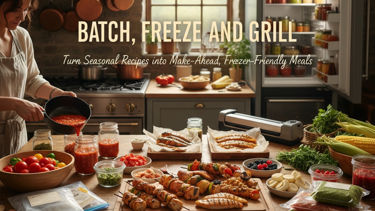 Preserve the Season: Batch, Freeze, and Grill — Turn Seasonal Recipes into Make‑Ahead, Freezer‑Friendly Meals