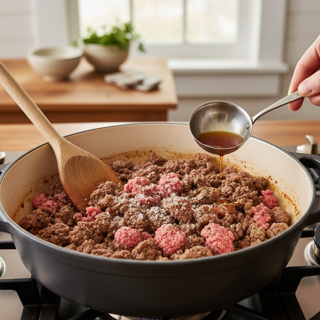 Brown the ground meats
