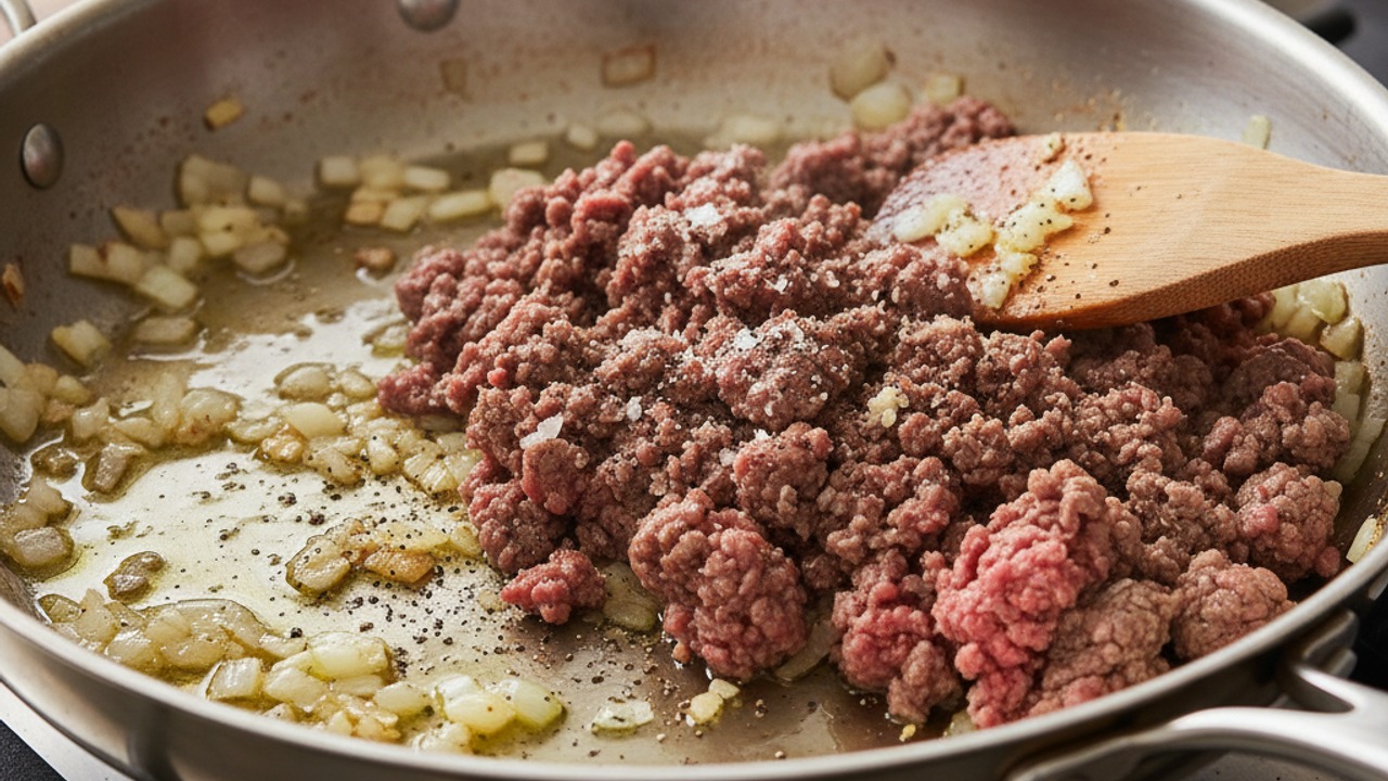 Brown the meat and aromatics