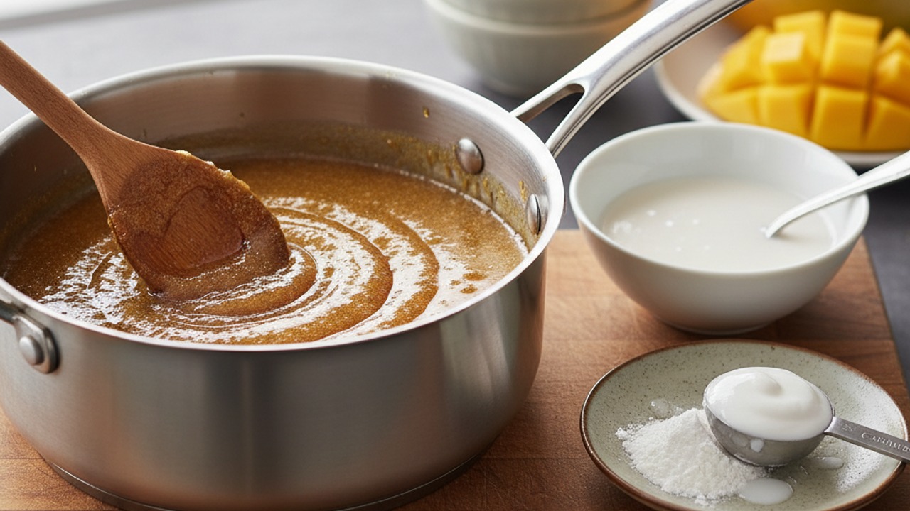 Make the coconut–palm caramel