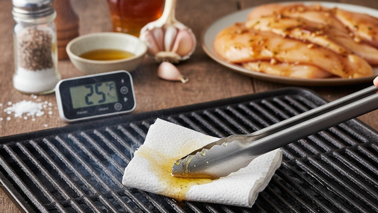 Preheat and prepare the grill