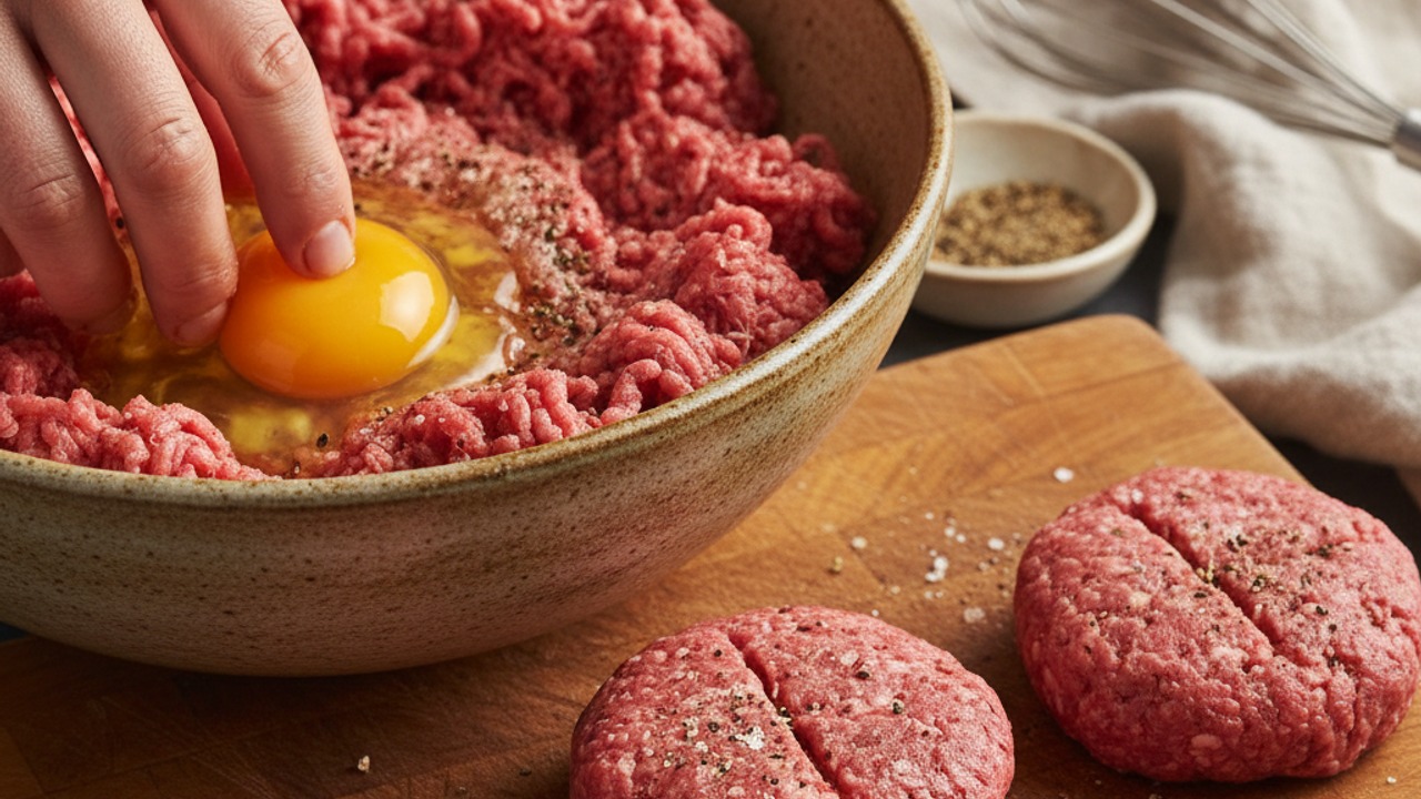 Season and shape the patties