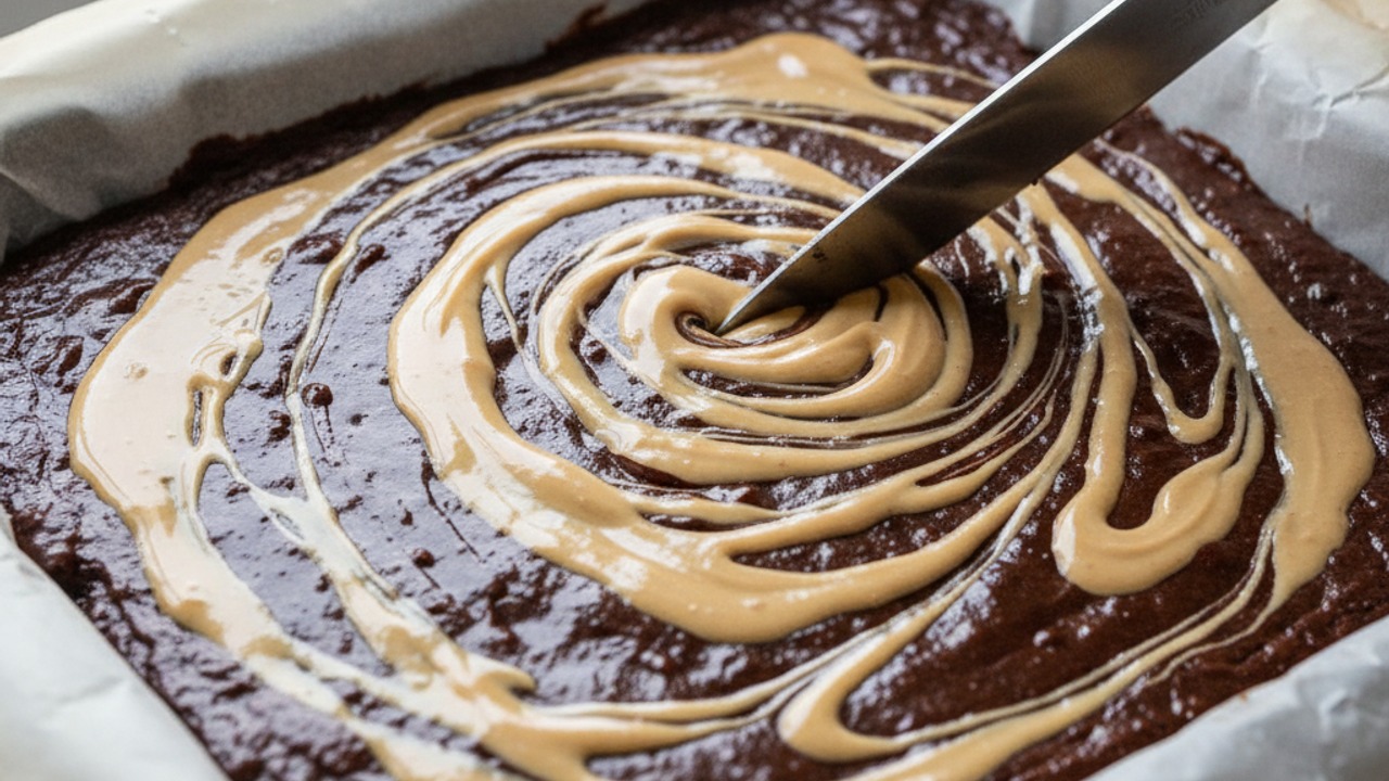 Make tahini swirl and assemble