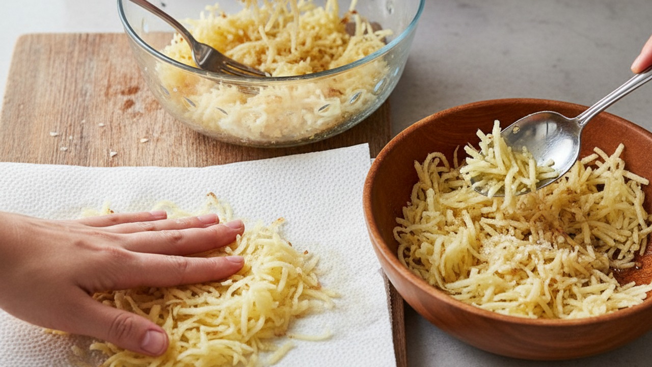 Prepare the shredded hashbrowns