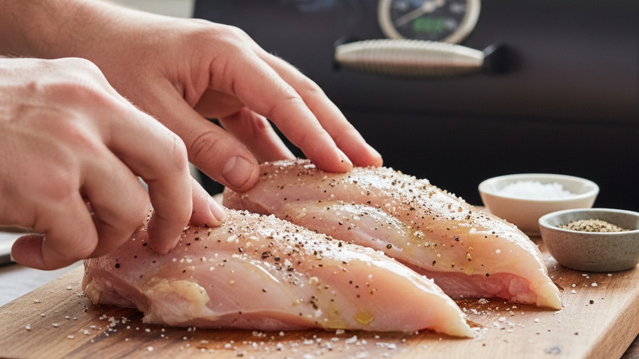 Prep and smoke the chicken