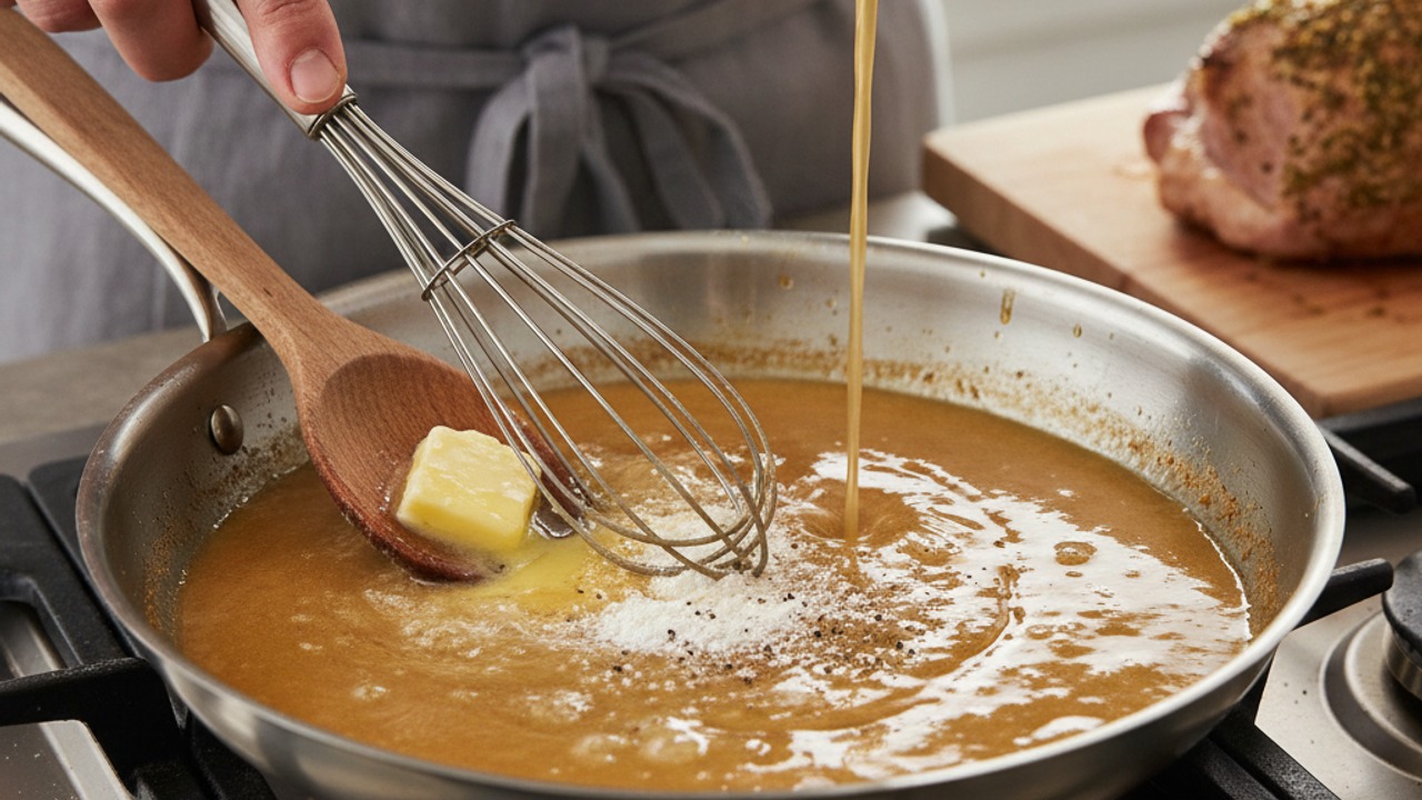 Make pan gravy