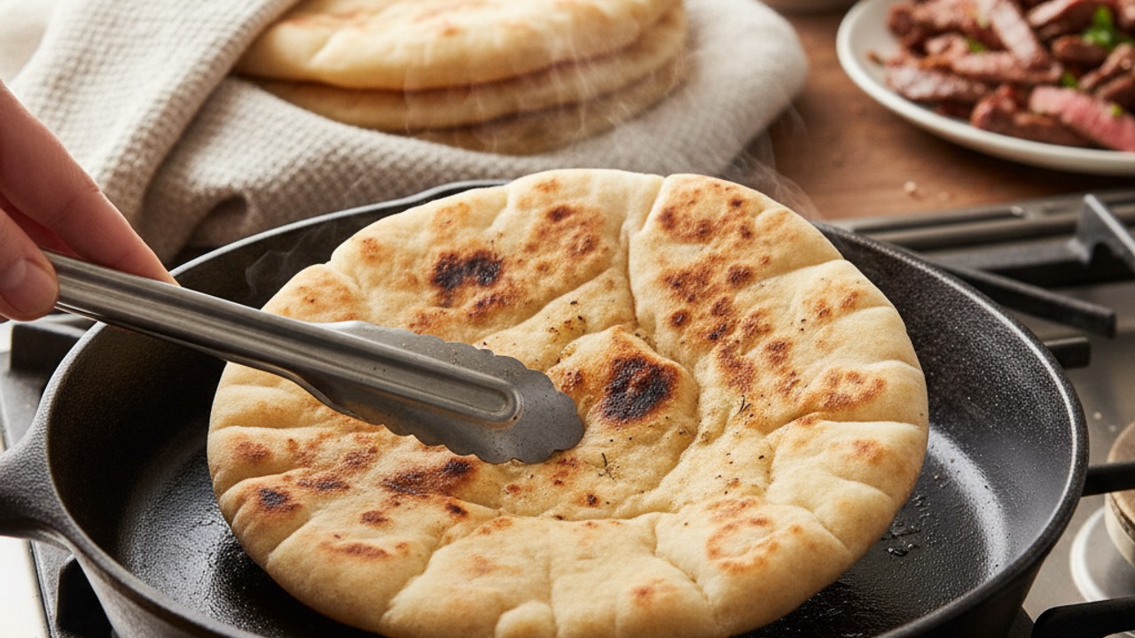 Warm the pita