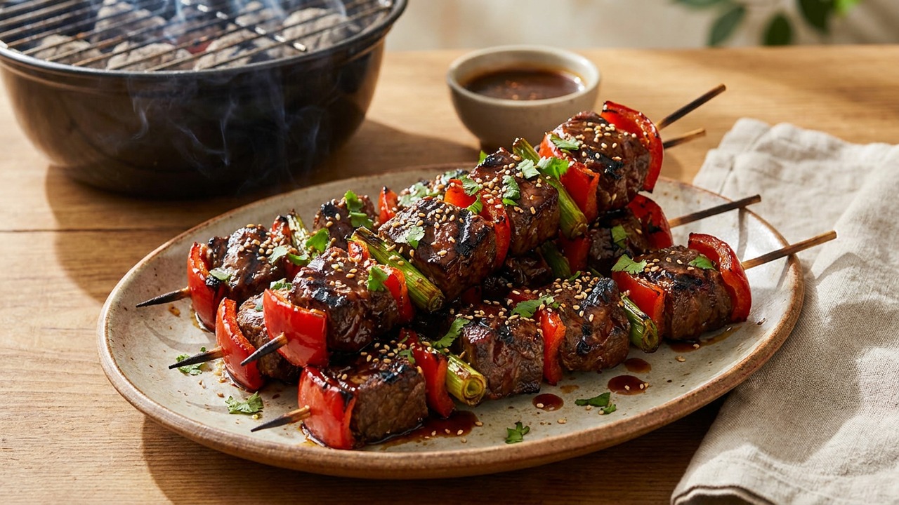 Korean BBQ Beef Skewers (Bulgogi-style Kabobs)