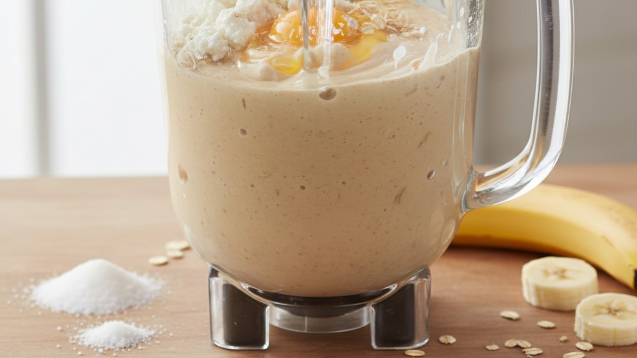 Blend the pancake batter