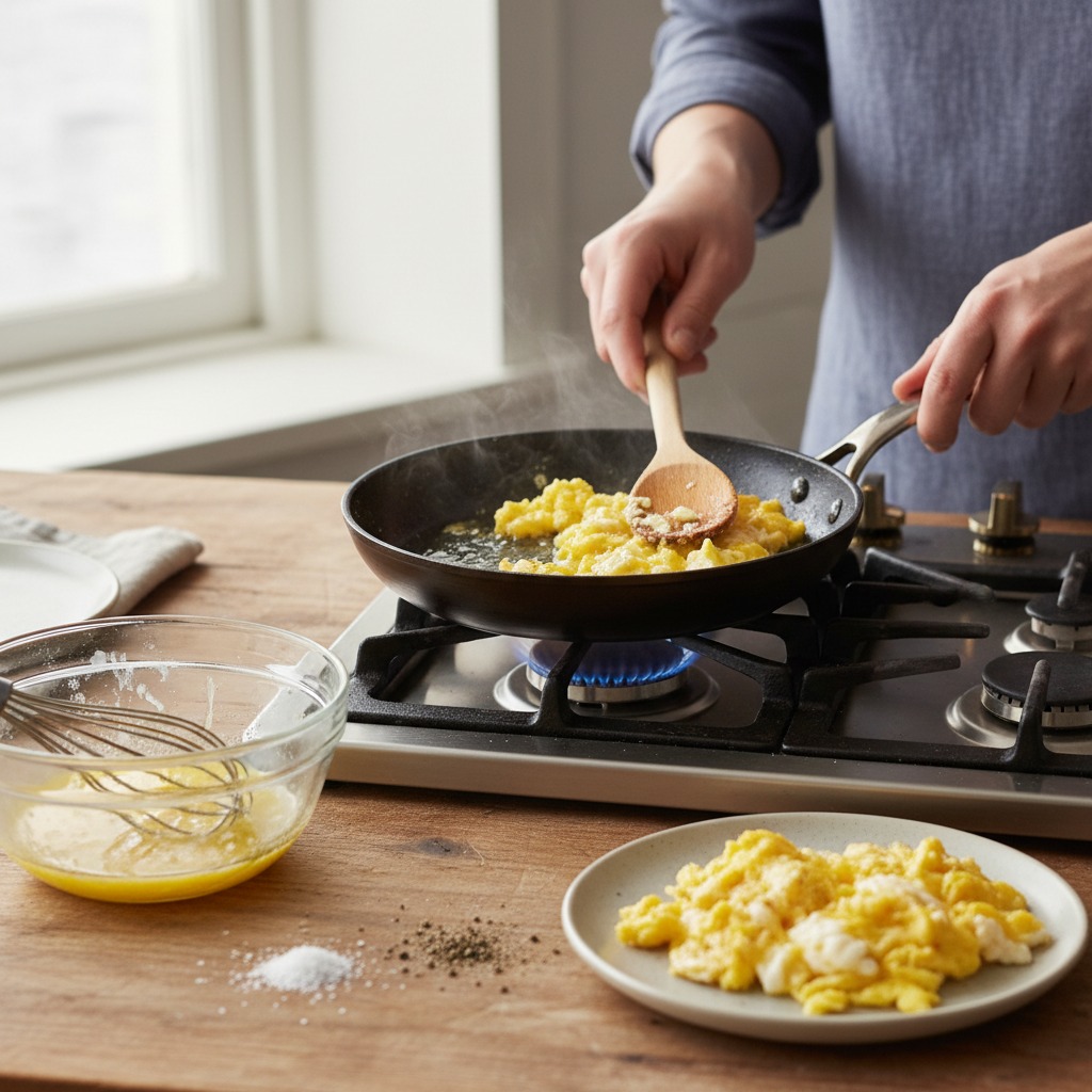 Cook the eggs