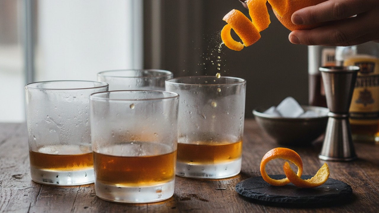Prep glass and garnish