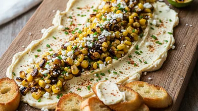 Grilled Corn and Cotija Butter Board with Charred Lime