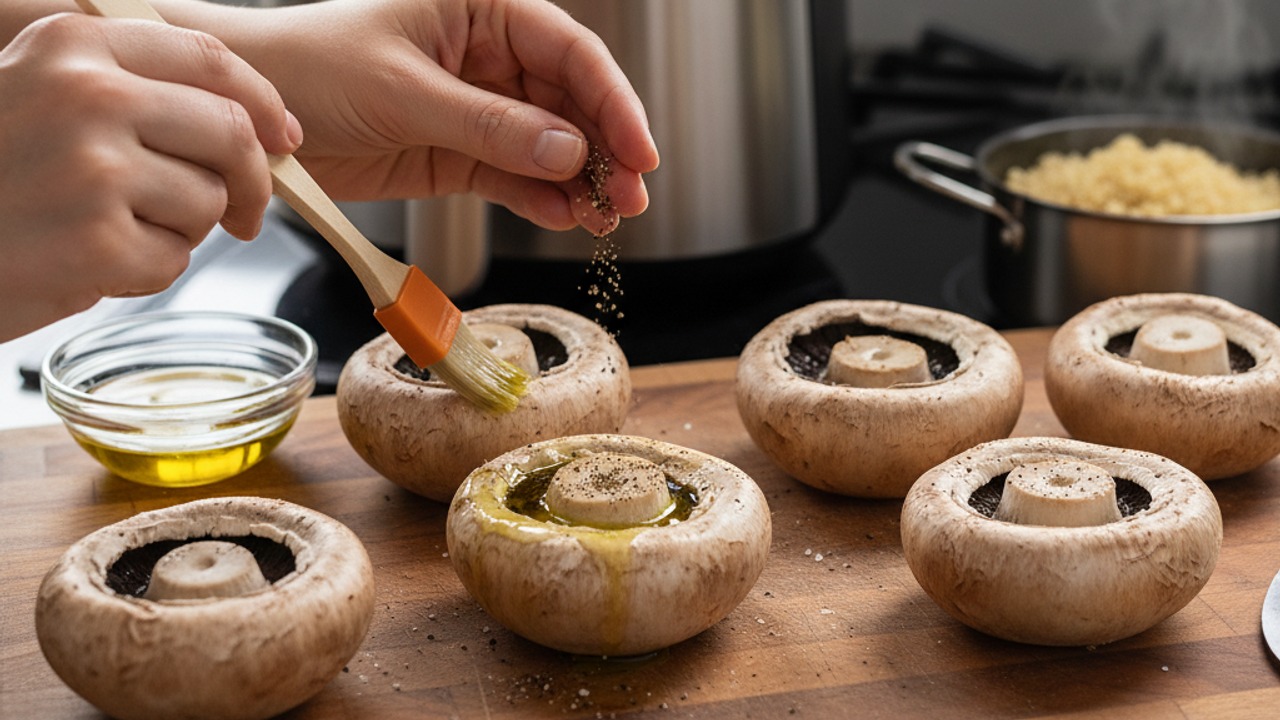 Prepare the portobellos