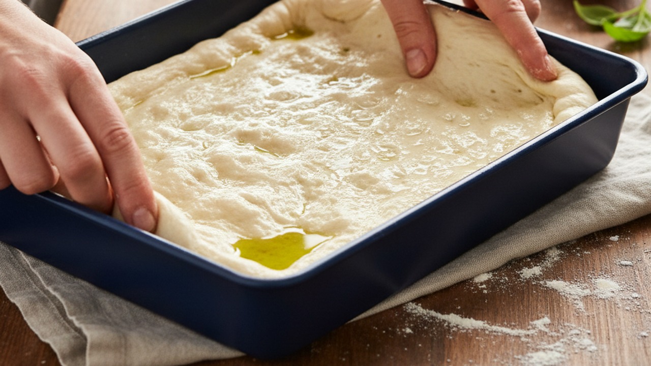 Prepare the pan and final proof
