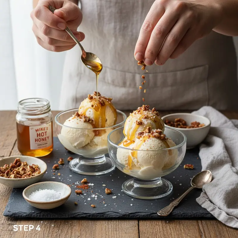 Assemble the sundaes